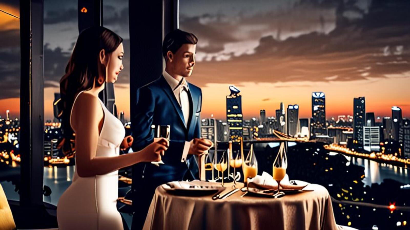 ร้านอาหารรูฟท็อปโรแมนติกในกรุงเทพ ดาวชัด เพื่อนรัก